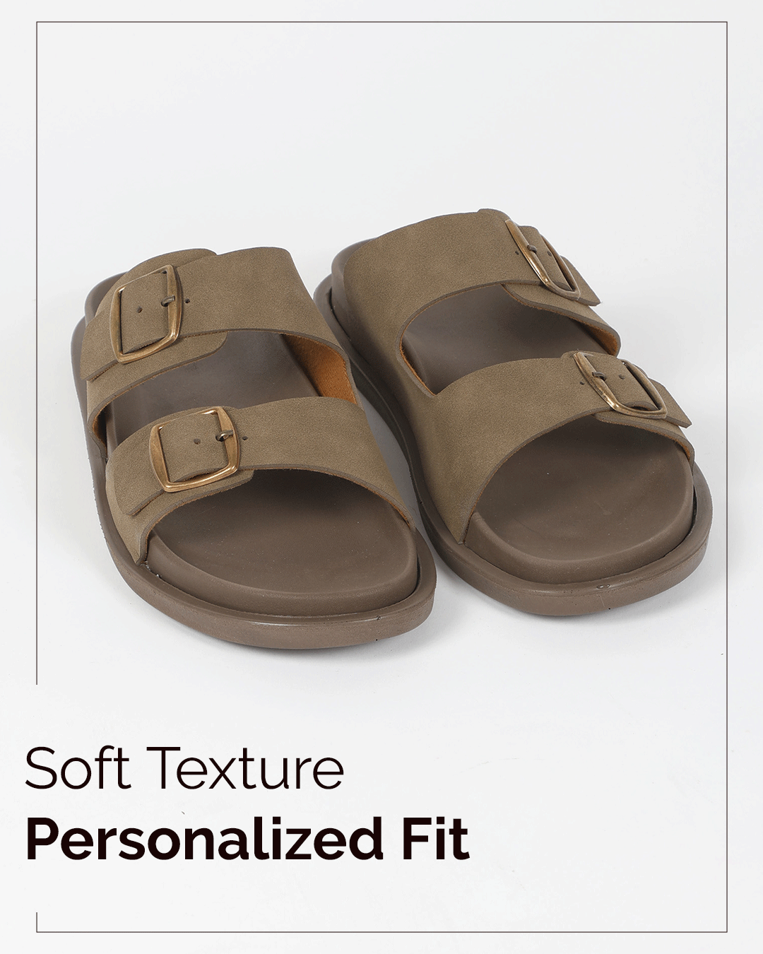 Chirpy Mavro Men's Double Buckle Slide Sandals