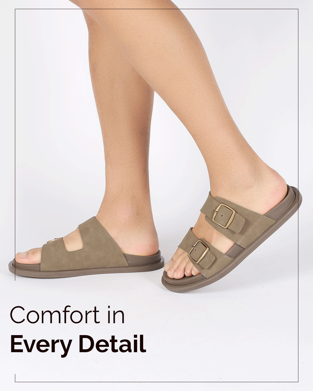 Chirpy Mavro Men's Double Buckle Slide Sandals
