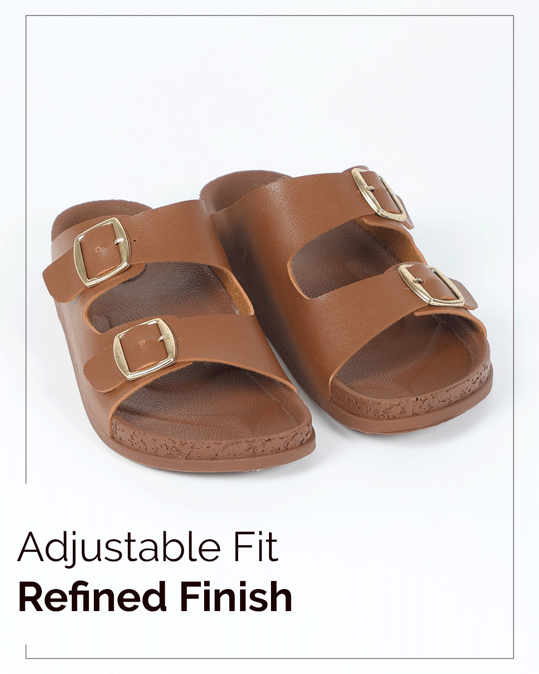 Chirpy Rusty Women's Double Buckle Slide Sandals