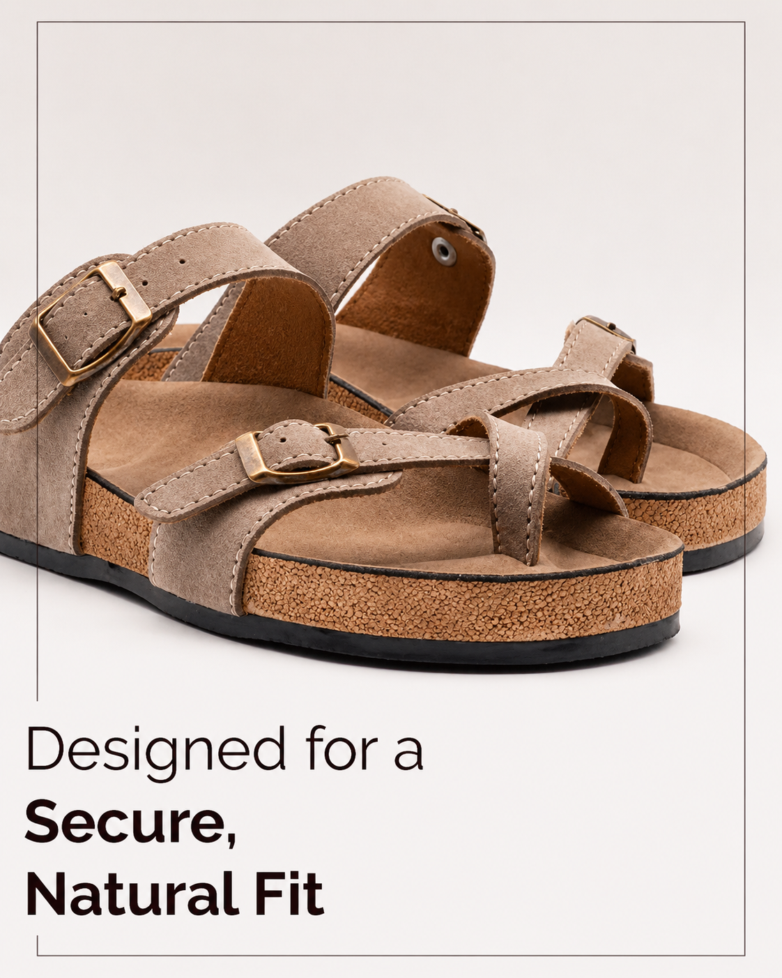 Chirpy Lillesol Women's Faux Suede Toe Post Sandals