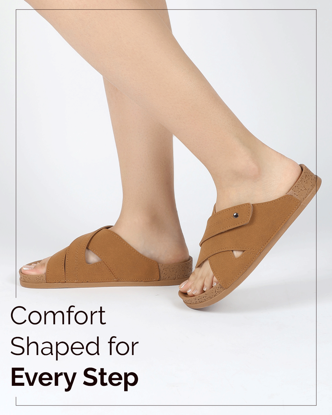 Chirpy Clay Women's Cross-Strap Slide Sandals