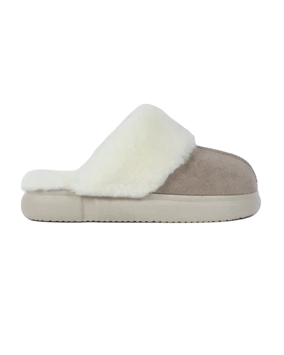Chirpy Vera Women's Cozy Mule Slippers - Beige