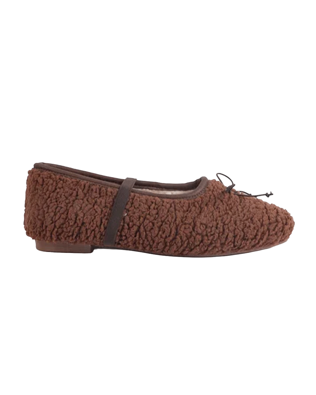 Chirpy Clara Women's Teddy Ballet Slippers - Brown
