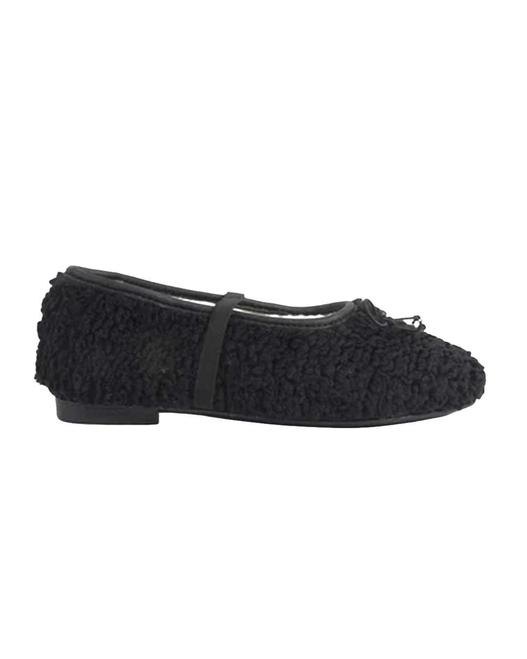 Chirpy Clara Women's Teddy Ballet Slippers - Black