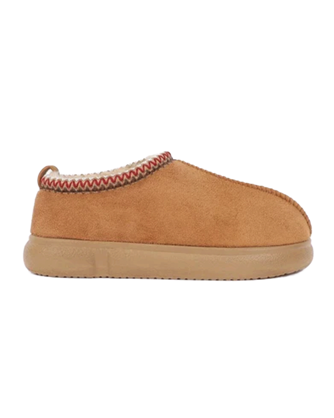 Chirpy Cozywalk Women's Patterned Faux Suede House Slippers - Camel