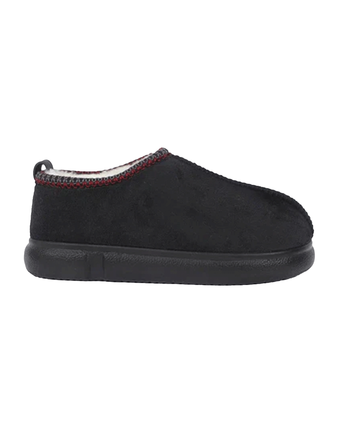 Chirpy Cozywalk Women's Patterned Faux Suede House Slippers - Black