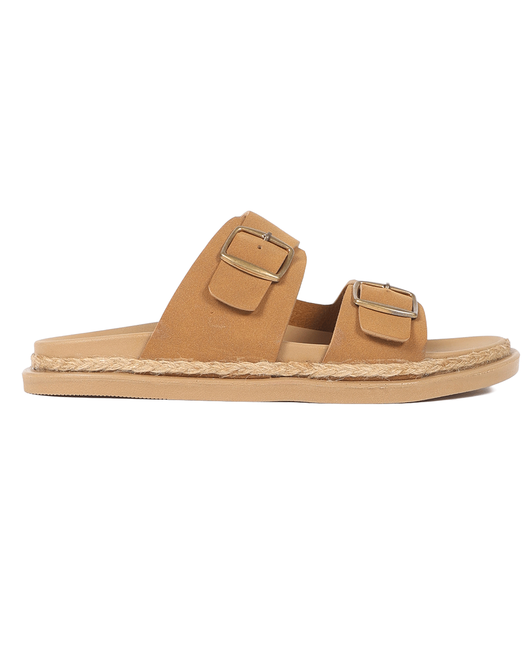 Chirpy Luca Men's Double Buckle Slide Sandals - Camel