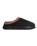 Chirpy Jacob Men's Patterned Faux Suede House Slippers - Black