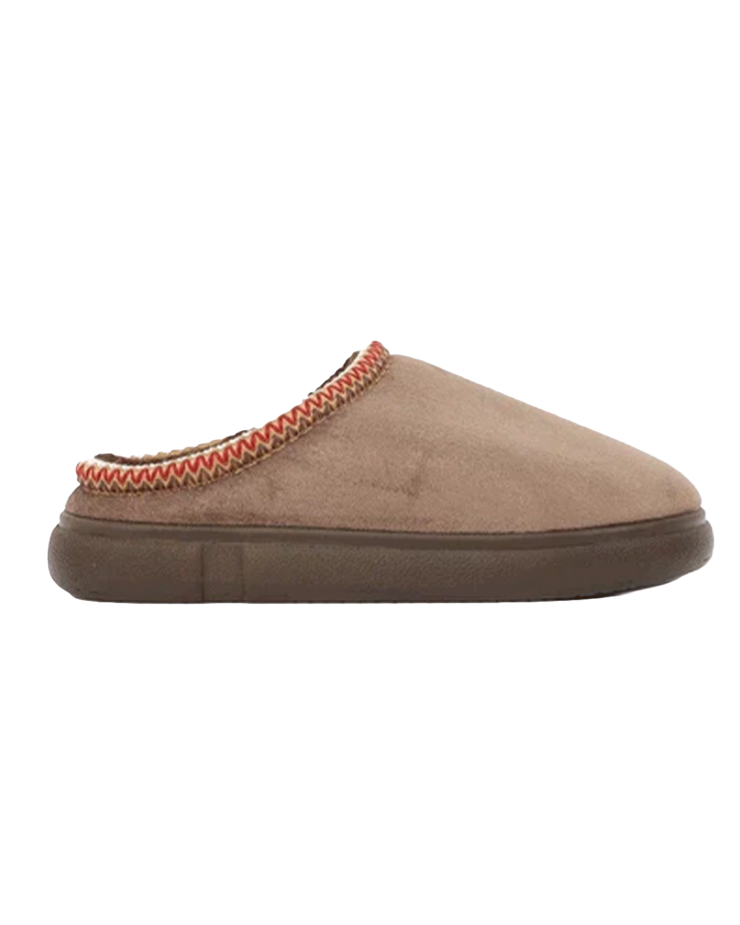 Chirpy Jacob Men's Patterned Faux Suede House Slippers - Camel