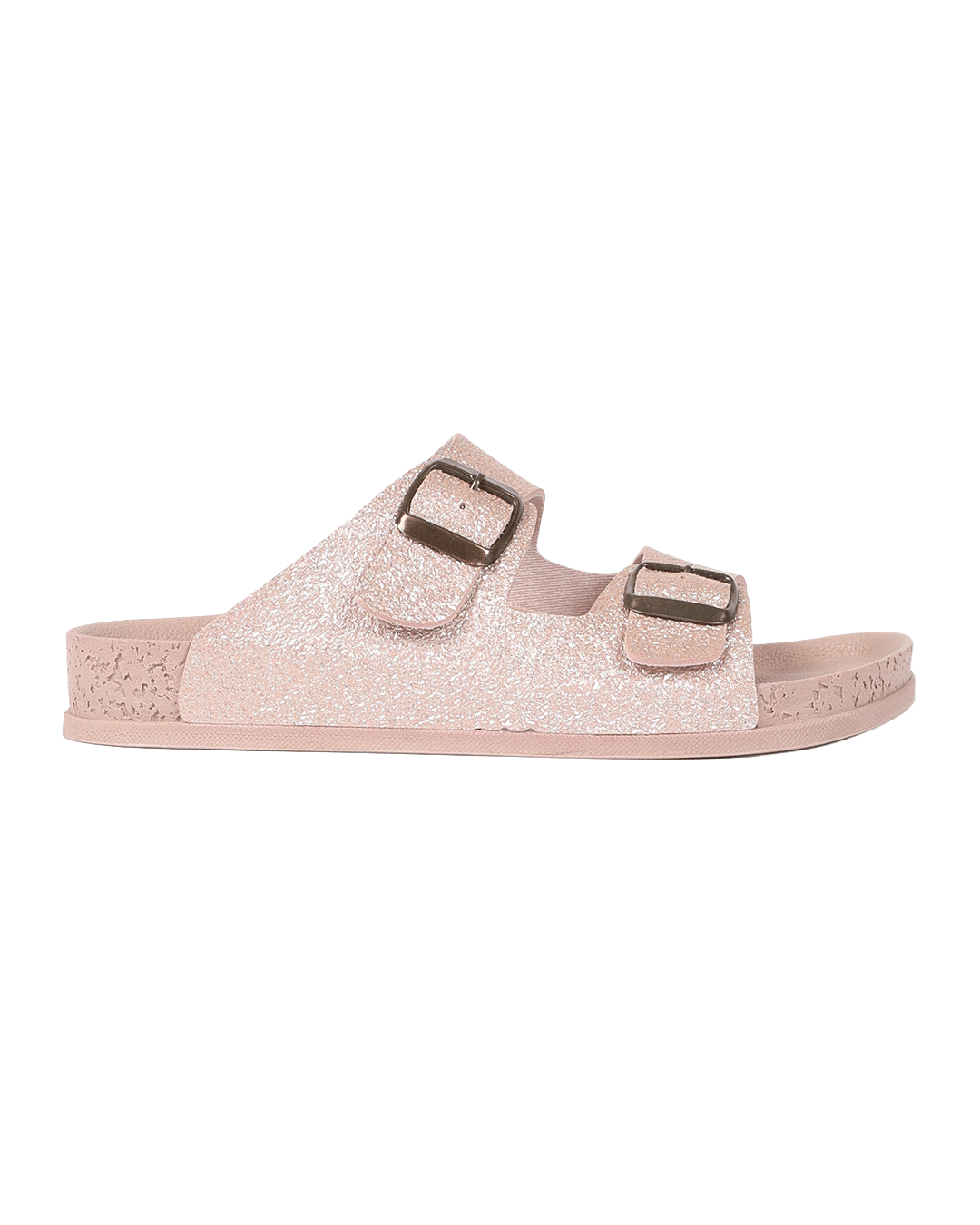Chirpy Quinn Women's Double Buckle Slide Sandals - Powder