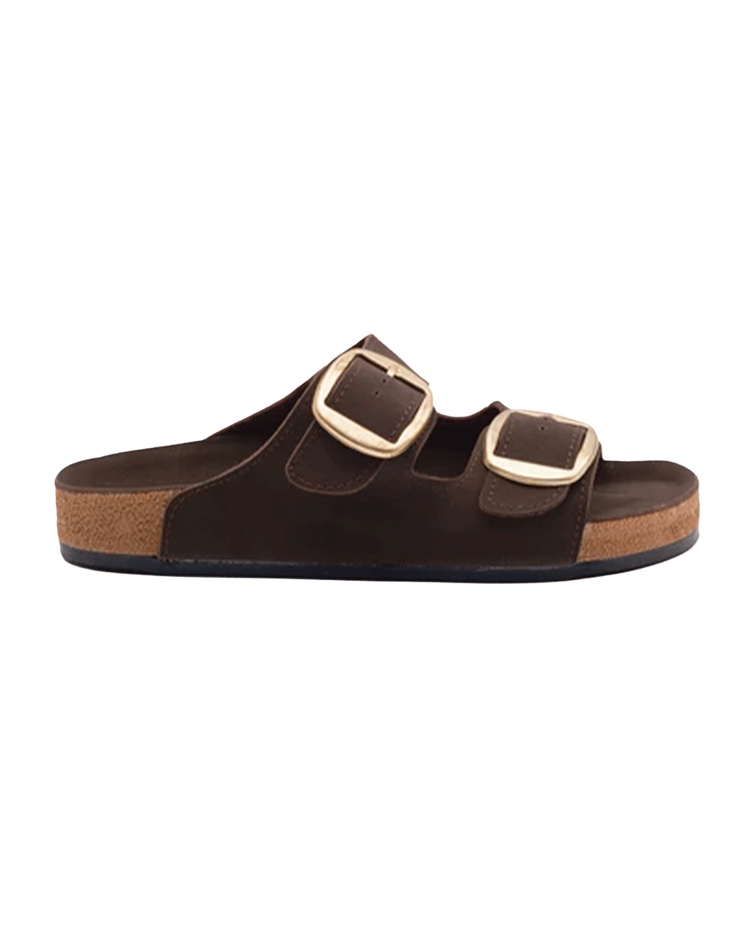 Chirpy Laura Women's Double Strap Footbed Sandals - Brown