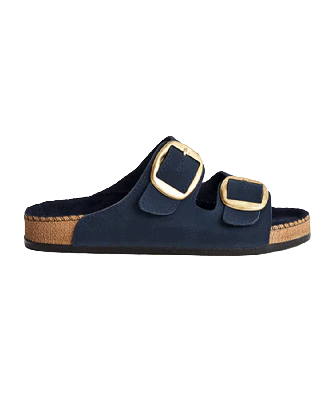 Chirpy Laura Women's Double Strap Footbed Sandals - Navy