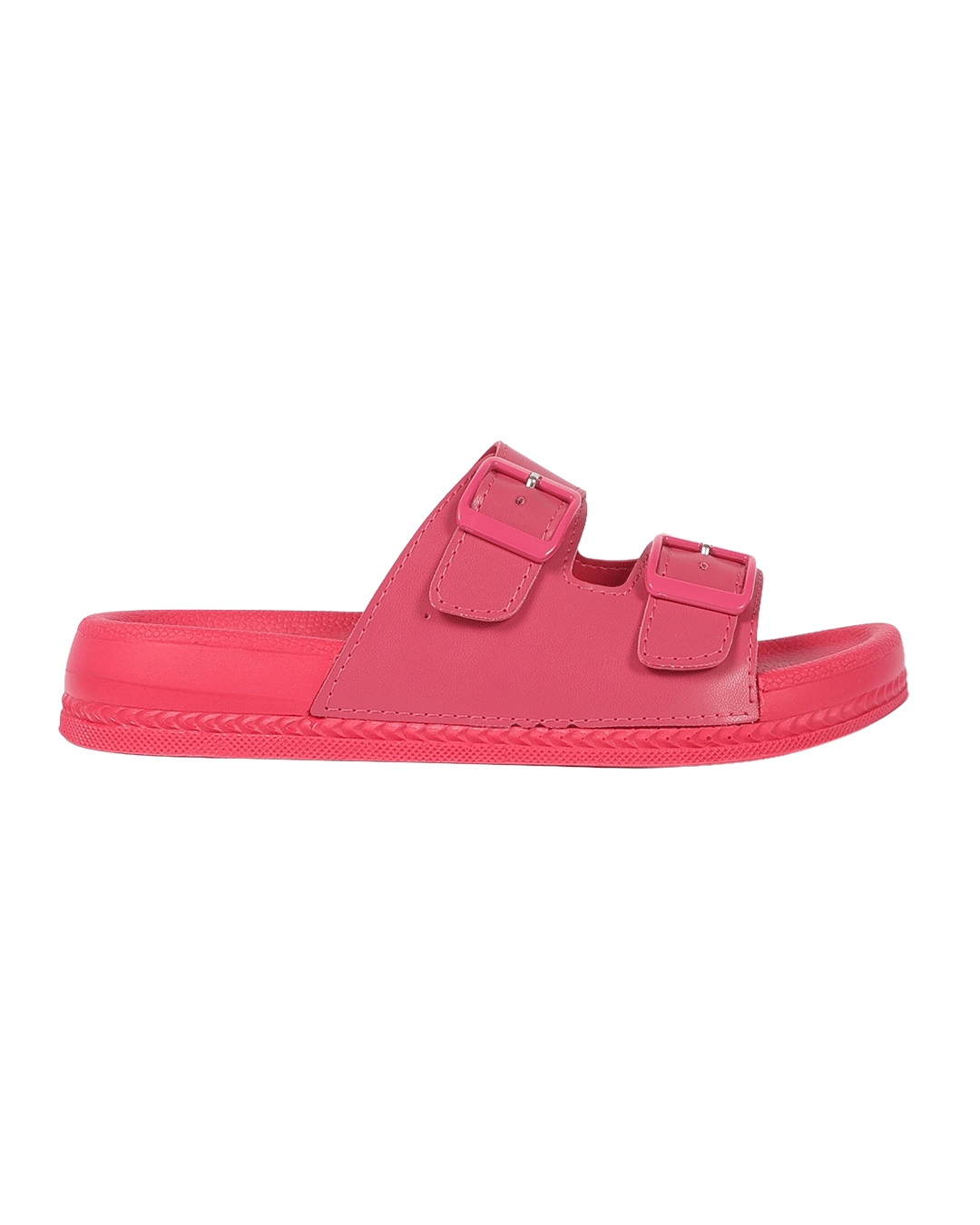 Chirpy Yella Women's Double Buckle Slide Sandals - Pink
