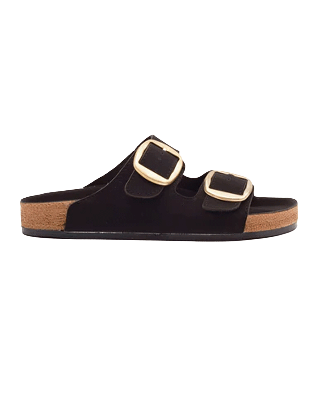 Chirpy Laura Women's Double Strap Footbed Sandals - Black
