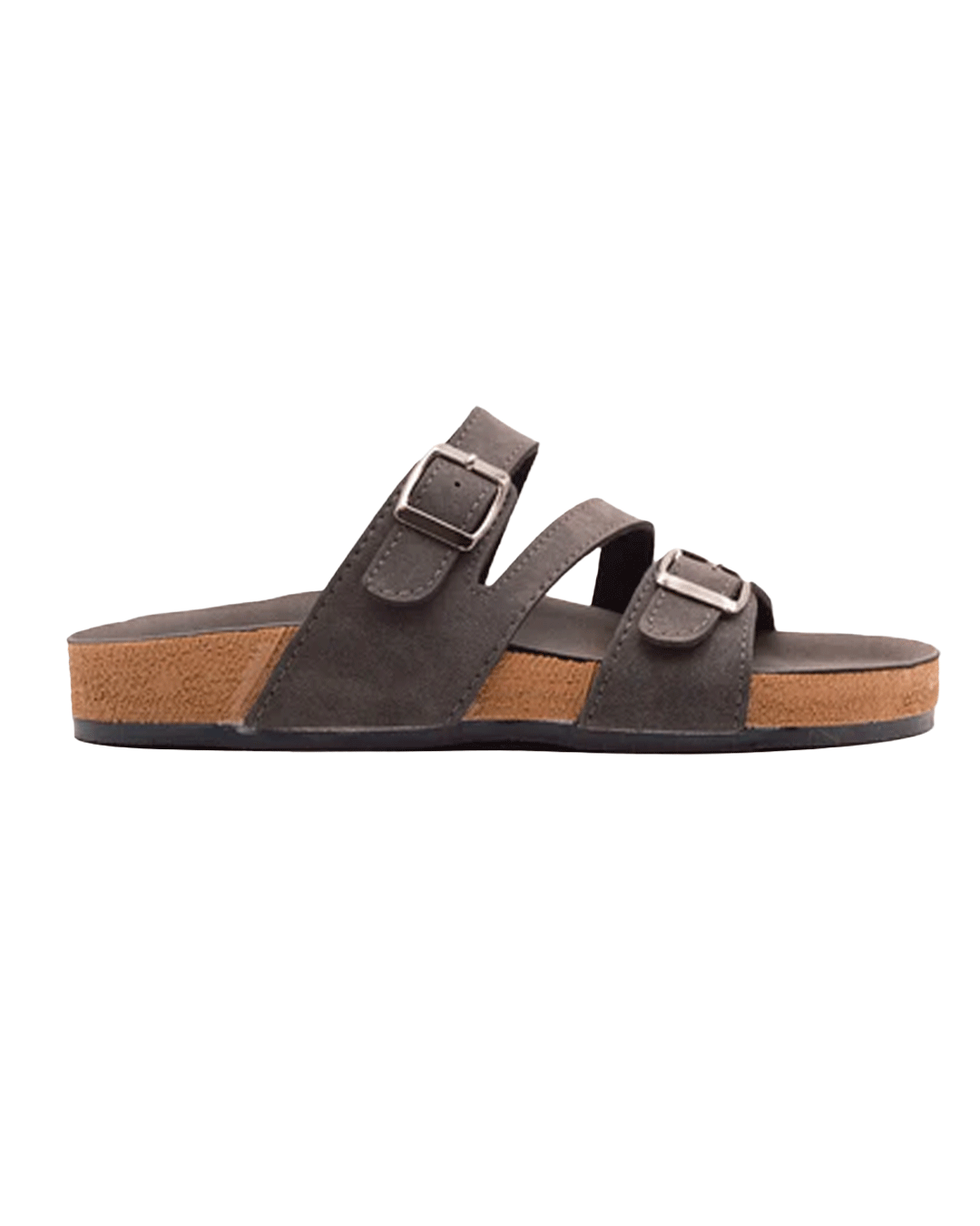 Chirpy Lenora Women's Three-Band Cross-Strap Sandals - Gray